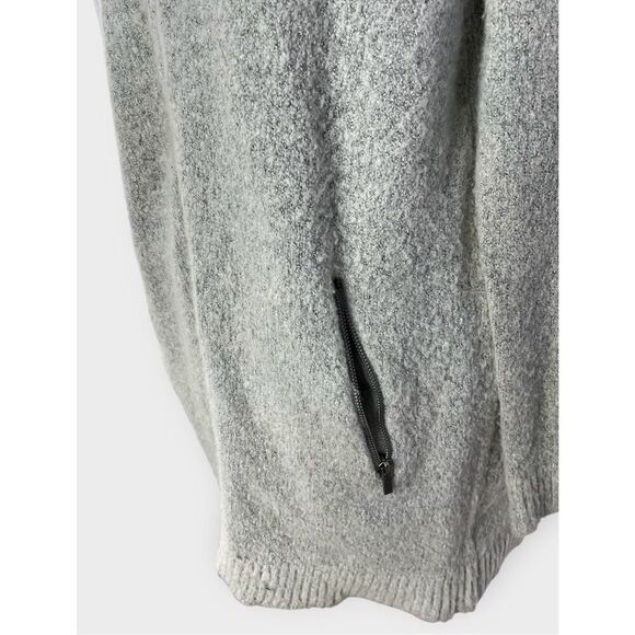 Daytrip Women’s L Zip-Up Long Cardigan with Slant Zip Side Pockets Gray - Picture 7 of 10